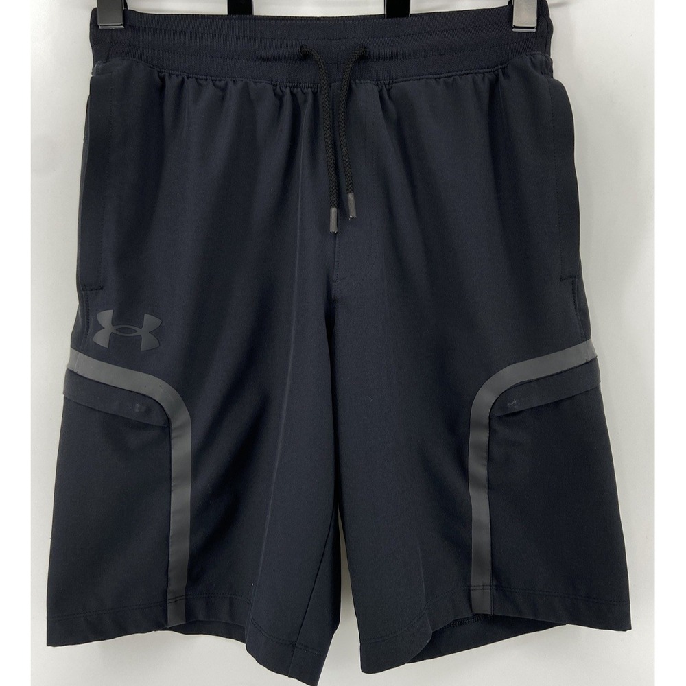 Under Armour Shorts Mens Medium Black Elite Gym Reflective Athletic‎ Run Train